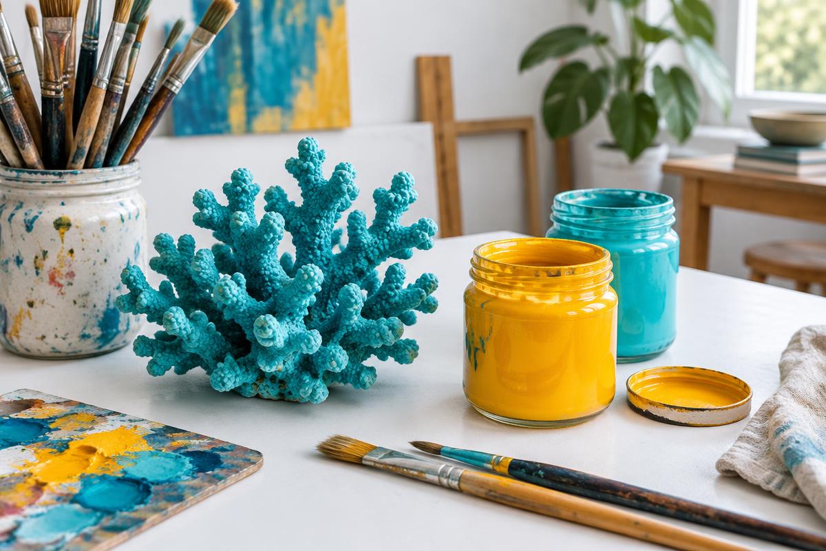 Pincéis e tintas em um ateliê — imagem ilustrativa